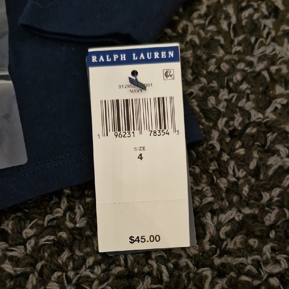 Polo by Ralph Lauren Blue and Orange Long Sleeve Tees - Picture 2 of 3